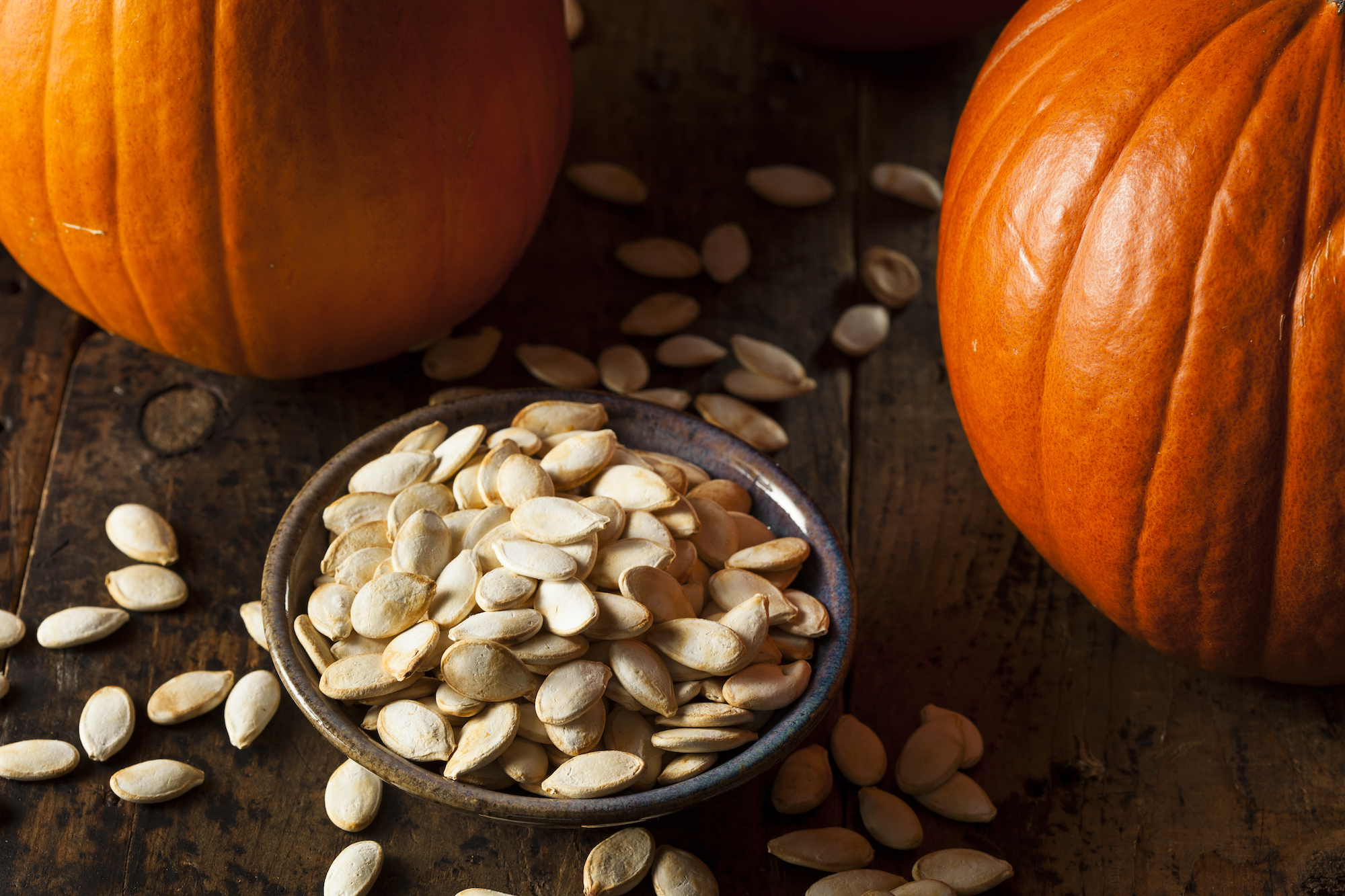 Pumpkin seeds are full of health benefits and make an easy snack. You can buy them by the bag at a local grocery store, or you can roast your own.