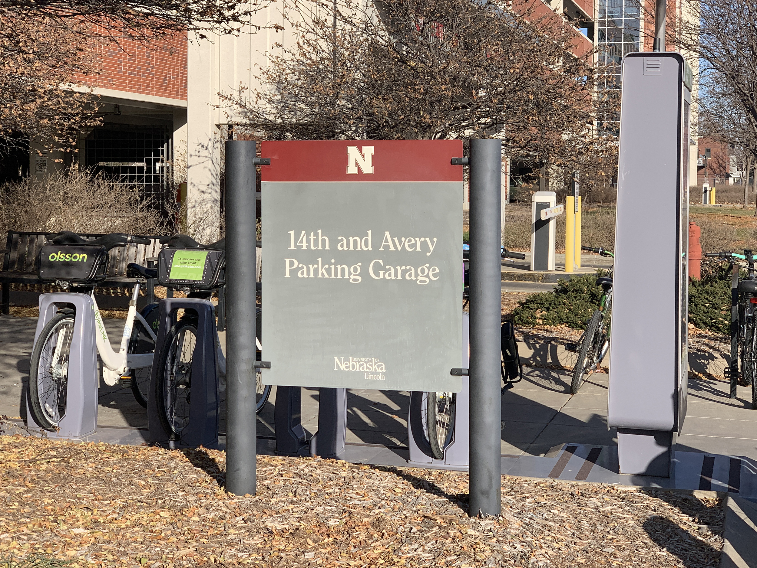 14th and Avery Parking Garage is located north of the Campus Rec Center and west of Harper, Schramm, and Smith residence halls.