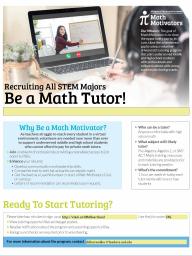 Recruiting All STEM Majors: Be a Math Tutor!
