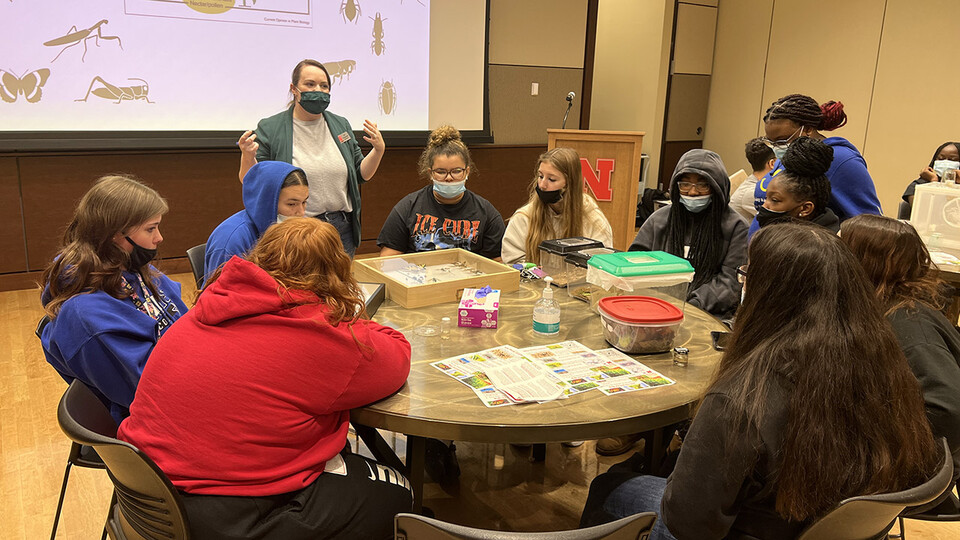 Lincoln Northeast students in the LPS-CASNR Early College and Career STEM Program participate in an immersive event in November 2021. (Chandra Spangler | IANR Media)