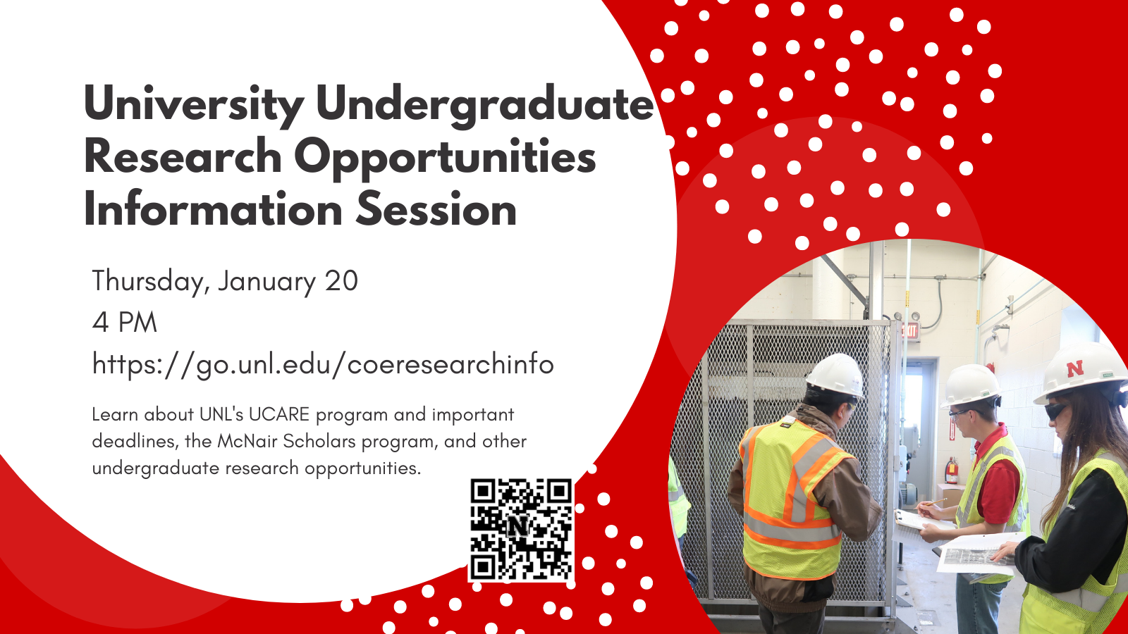 Students interested in learning more about undergraduate research opportunities are invited to attend an information session next Thursday, Jan. 20 at 4 p.m. via Zoom.
