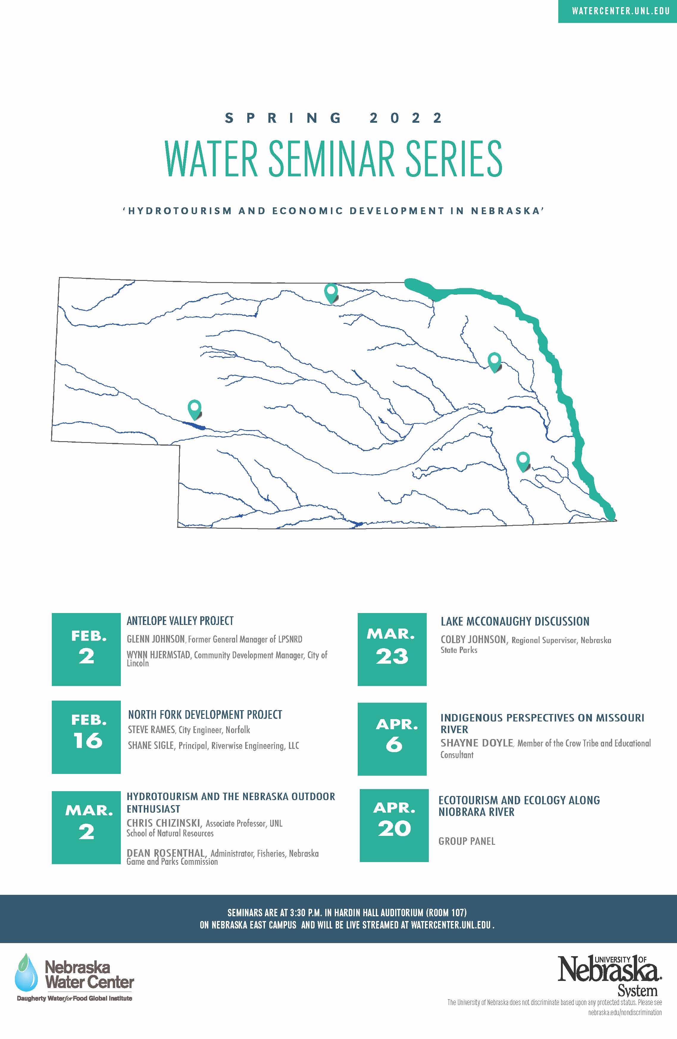 AGRO/GEOG/GEOL/NRES/WATS 484: Spring 2022 Water Seminar Series