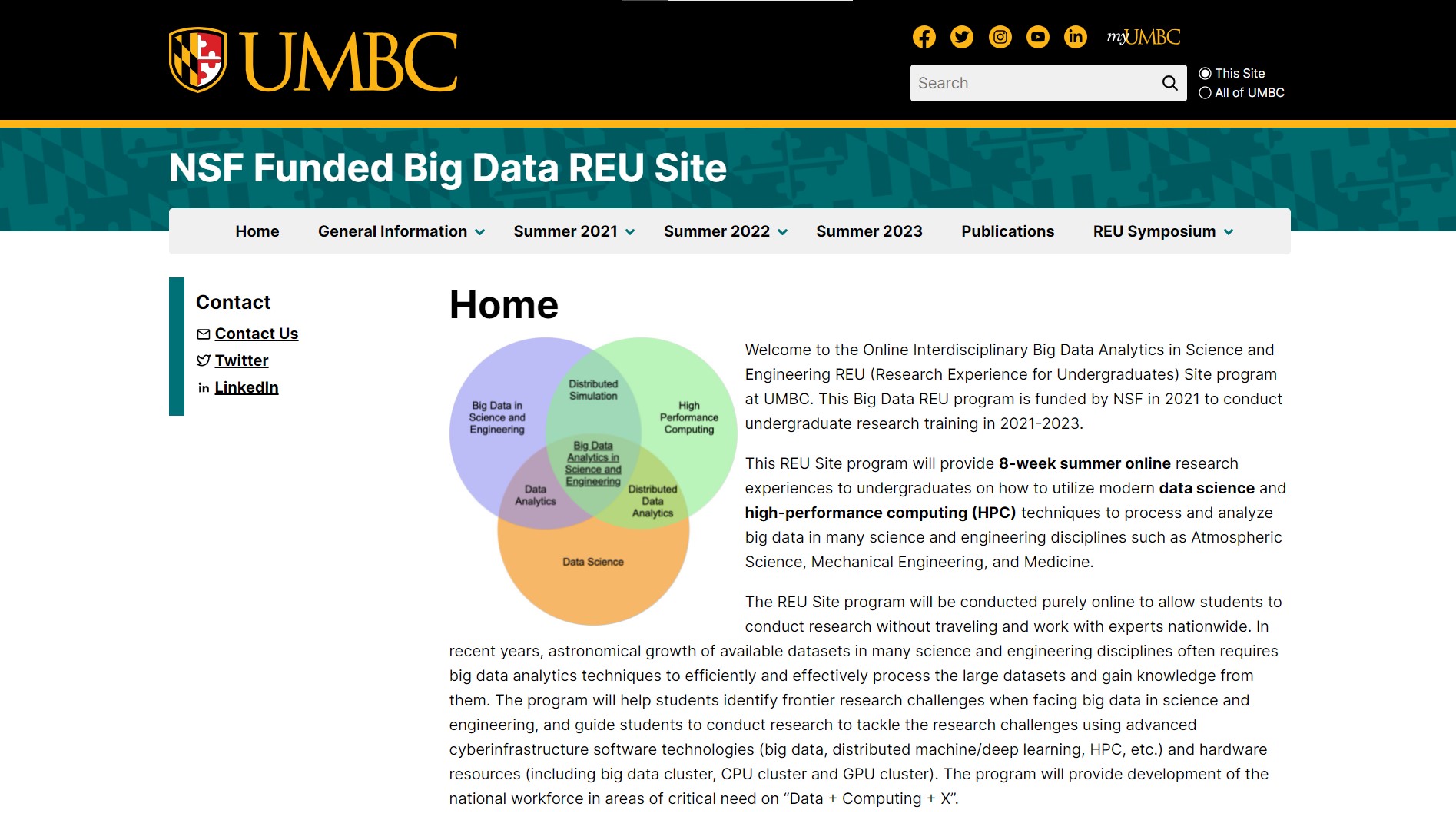 Online Interdisciplinary Big Data Analytics in Science and Engineering