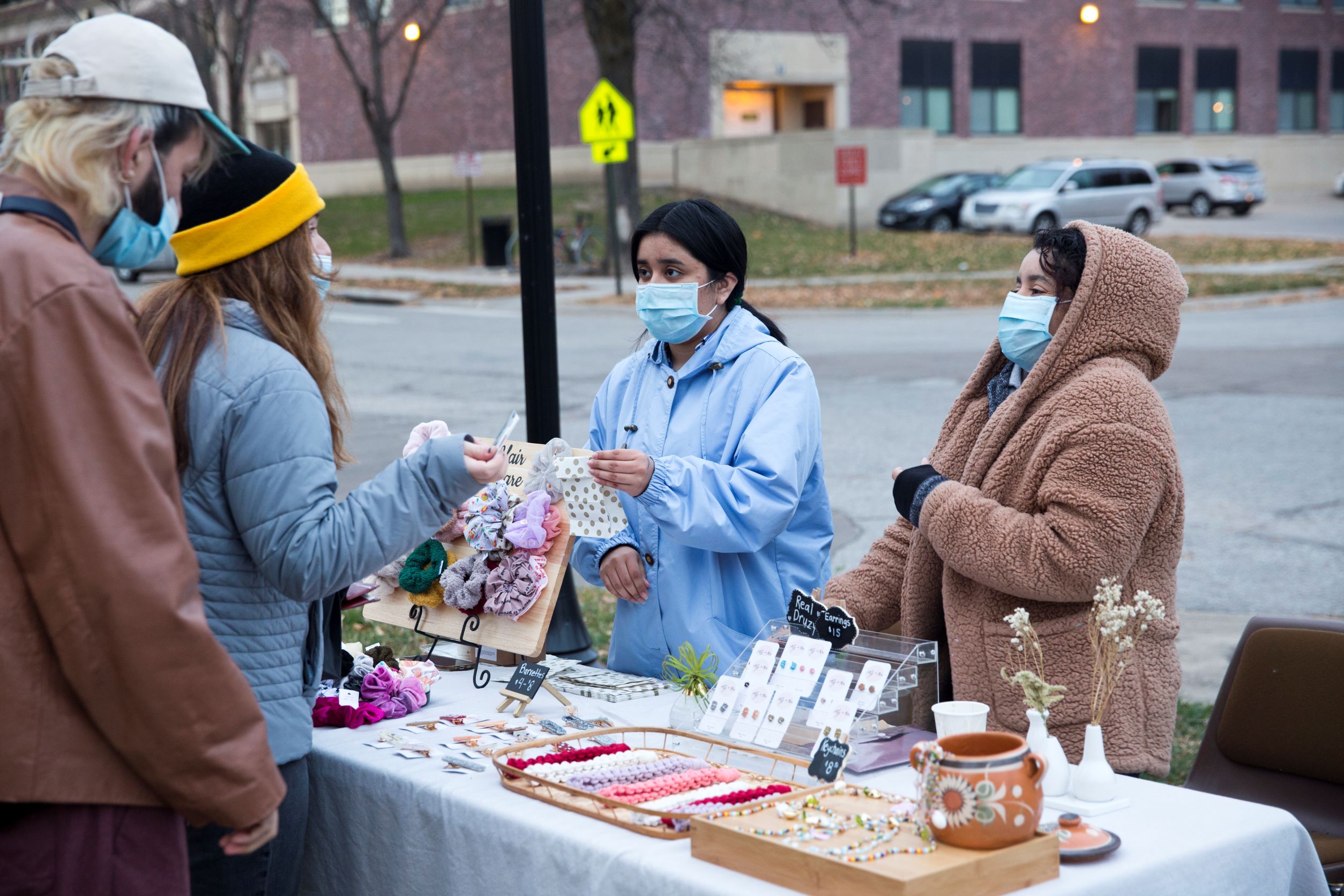 Maker's Market makers sell their products at the event held in the Everett neighborhood.