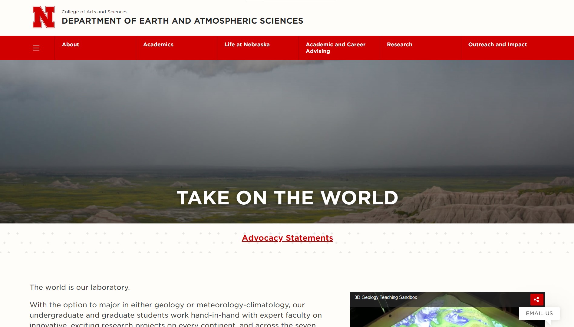 UNL Department of Earth and Atmospheric Sciences