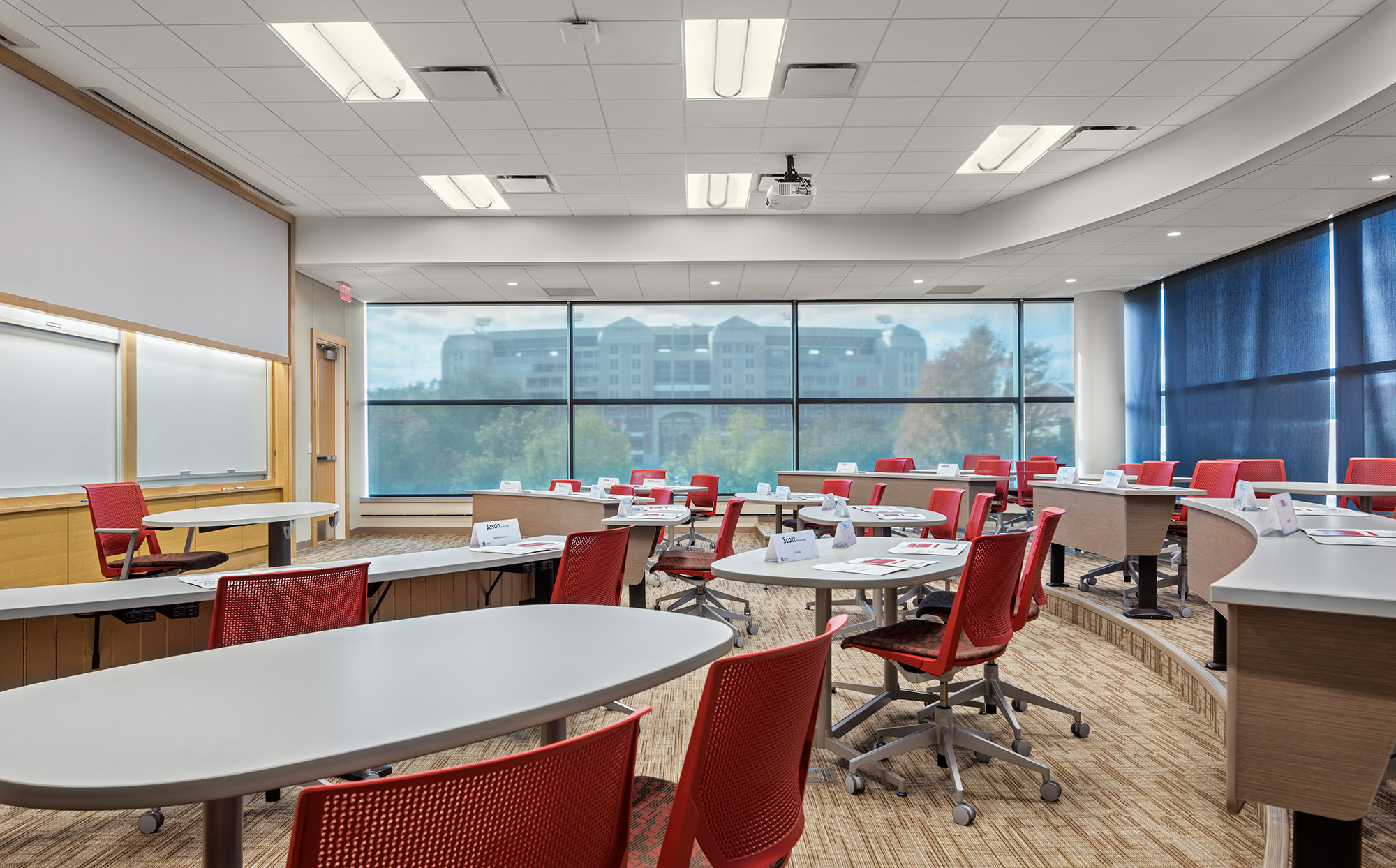 One of the state-of-the art classrooms in the College of Business