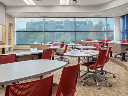 One of the state-of-the art classrooms in the College of Business