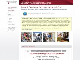 Atmospheric Chemistry and Climate Change REU