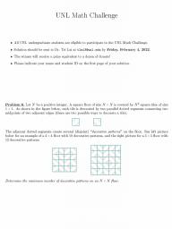 UNL Math Challenge Problem #6