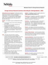 Energy Sciences Research Summer Internship for Undergraduates − 2022