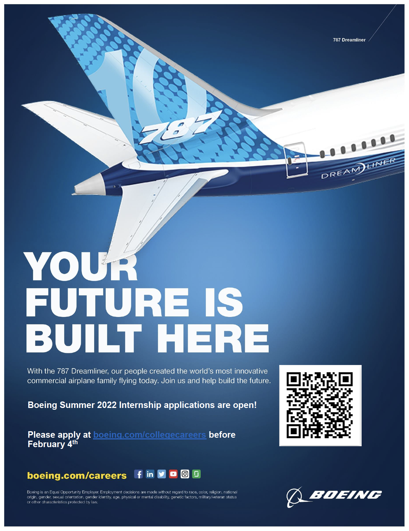 Apply for summer internships with Boeing Announce University of