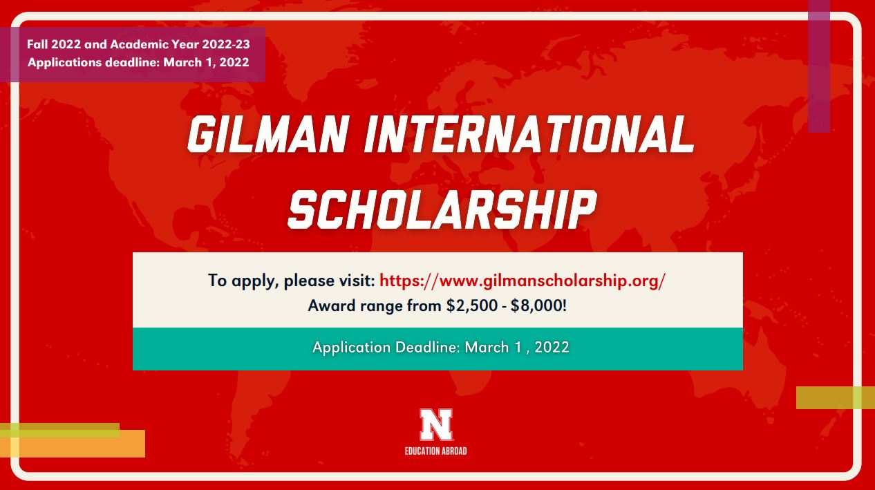 Gilman International Scholarship Available