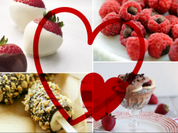 Healthful snacks for Valentine's Day.
