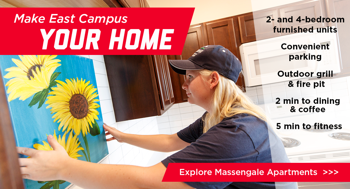 Make East Campus Your Home.  Explore Massengale Appartments.