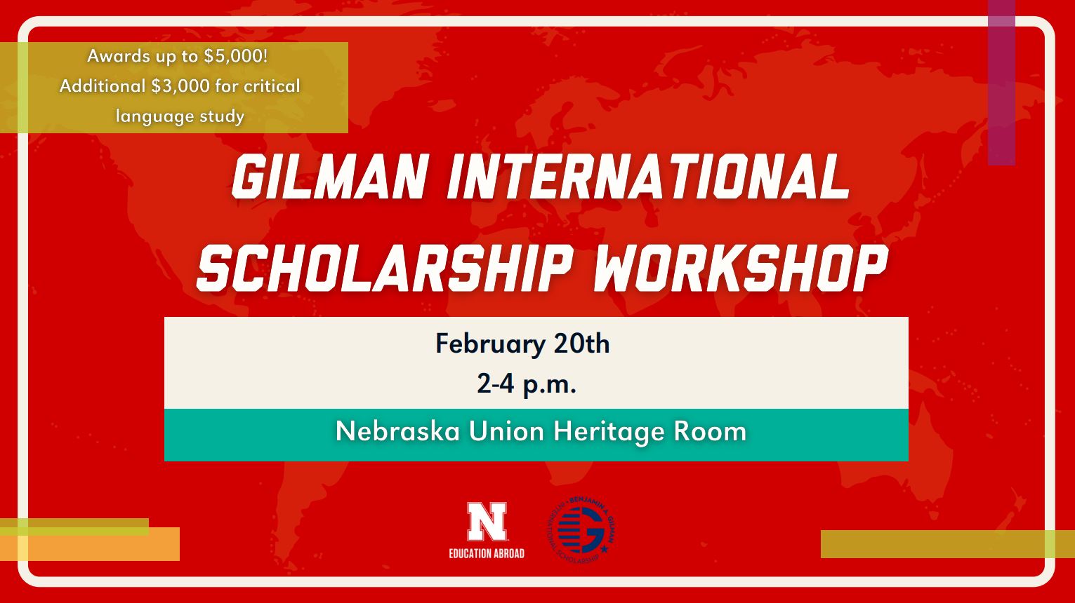 Gilman International Scholarship Workshop | February 20 | 2-4 p.m.