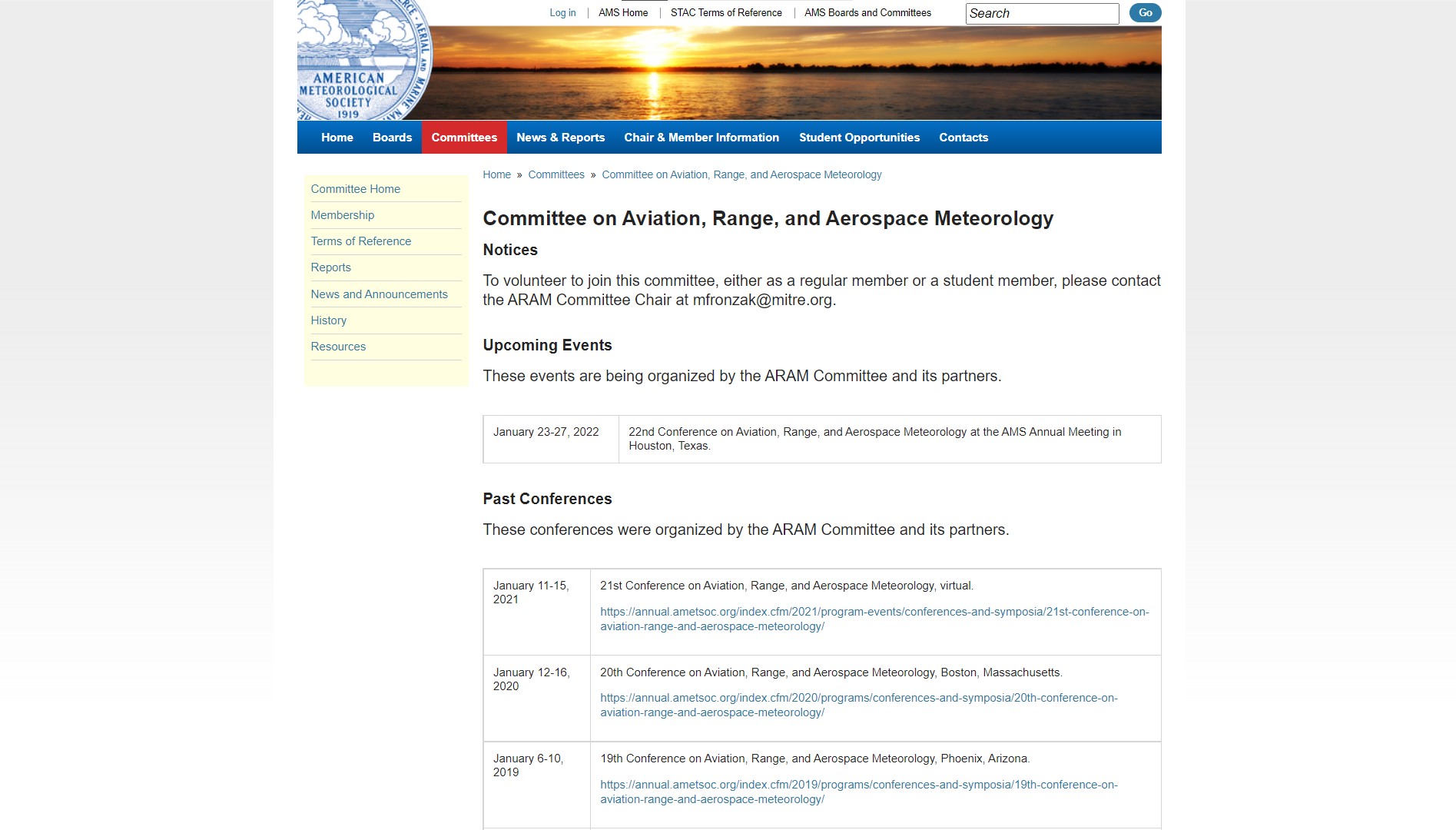 AMS Aviation, Range, and Aerospace Meteorology Committee 