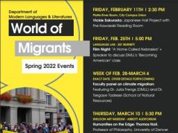 Spring 2022 World of Migrants Events