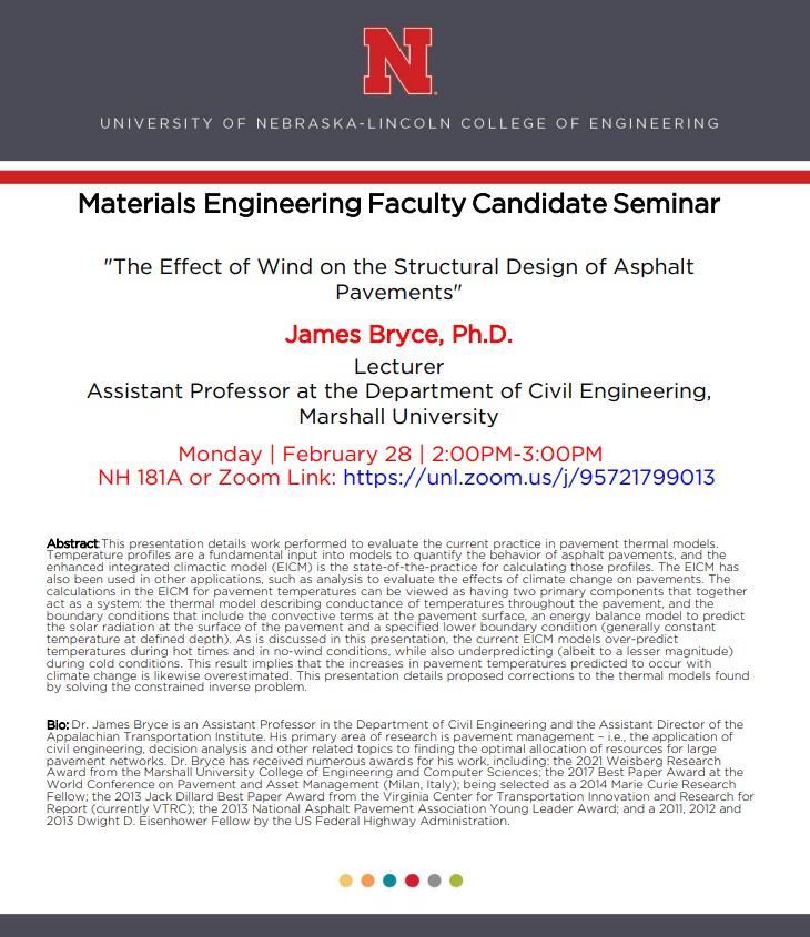 Materials Engineering Faculty Candidate Seminar
