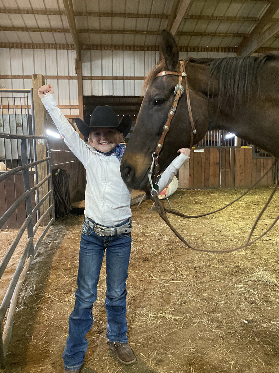 At a 4-H Horsemanship Advancement Level Testing in 2021