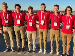  Nebraska turfgrass and landscape management majors Jacob Ocholik, Scout Allen, Jagger Amend, Benjamin Toalson, Eric Kovarik, Matt Boyd, Walker Petersen attend the GCSAA Conference and Trade Show Feb. 7–10.