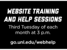  IANR Media Website Training and Help Sessions