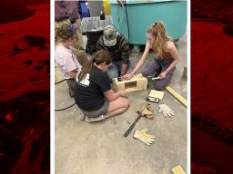 Fun hanging out with faculty and students building southern flying squirrel boxes for UNL campus.
