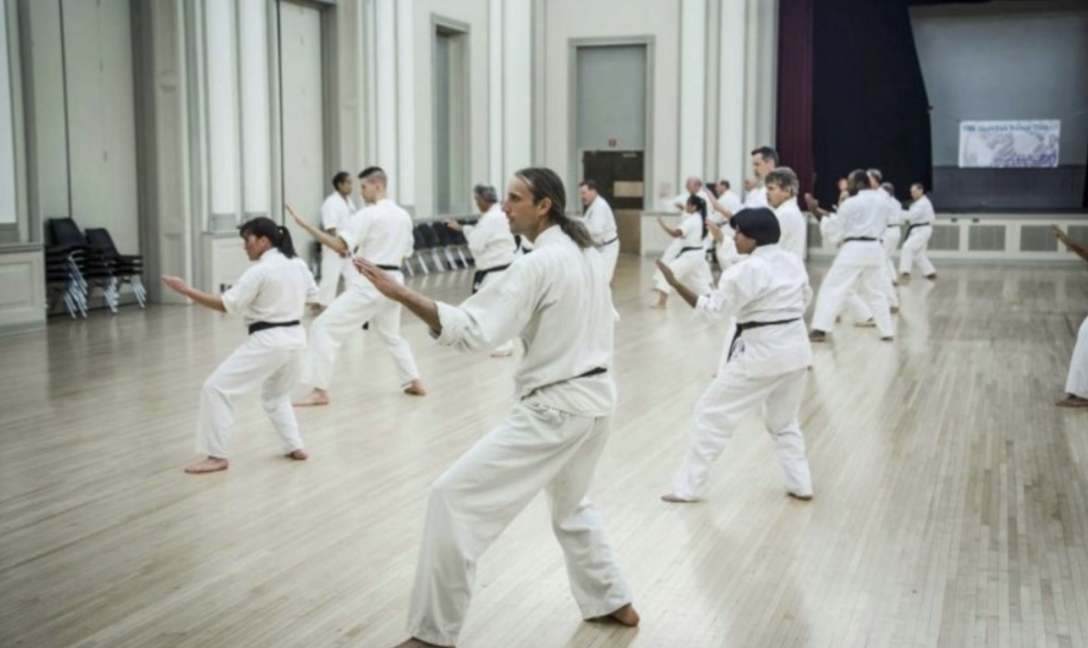 Shotokan Karate of America Club in the Nebraska Union Ballroom.