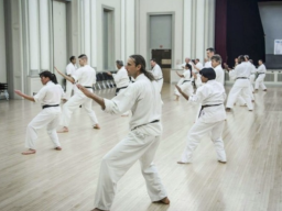 Shotokan Karate of America Club in the Nebraska Union Ballroom.