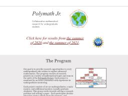 Polymath 2022 summer research program for undergraduates