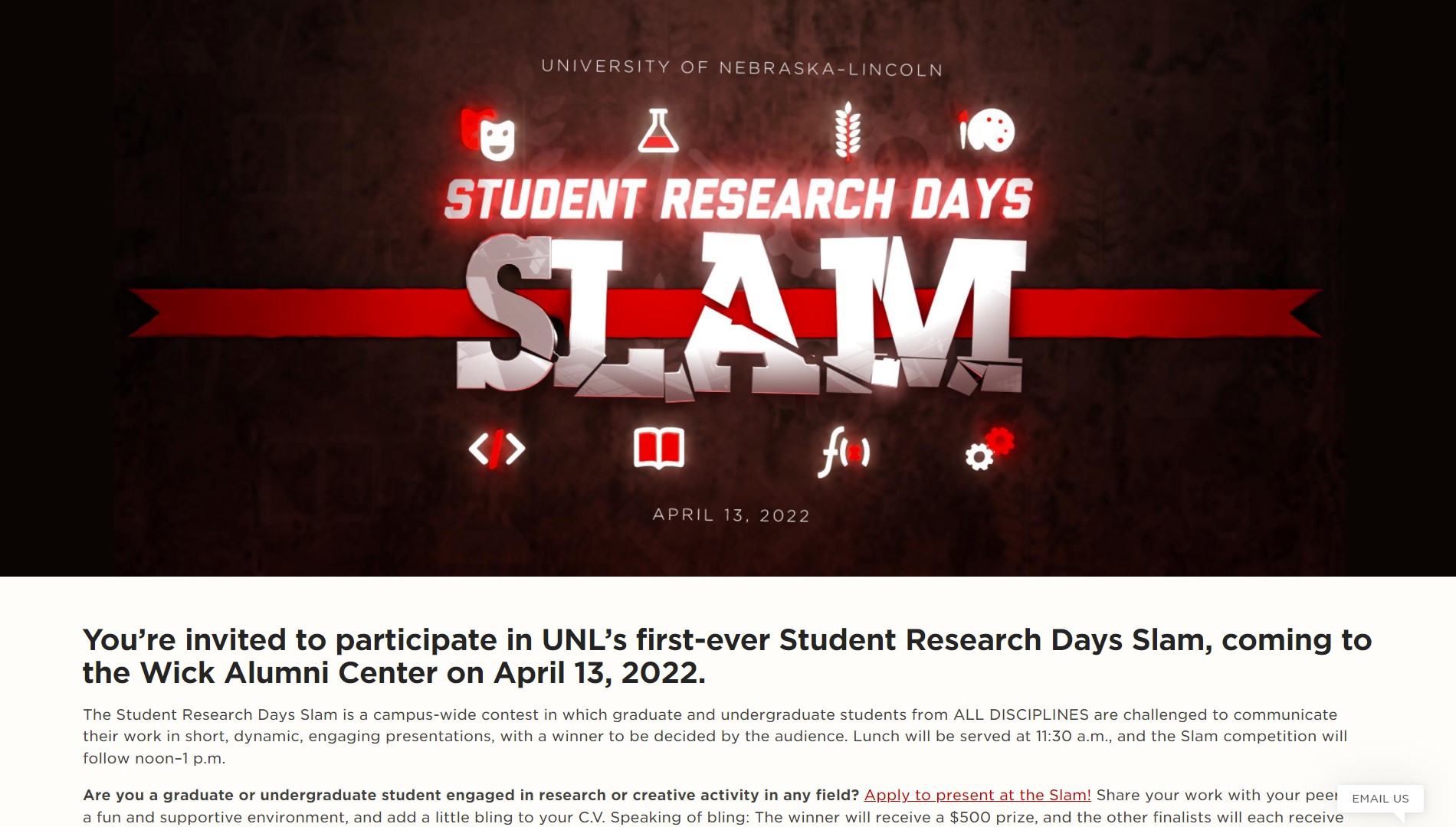 Student Research Days Slam on April 13th!