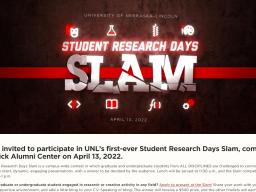 Student Research Days Slam on April 13th!