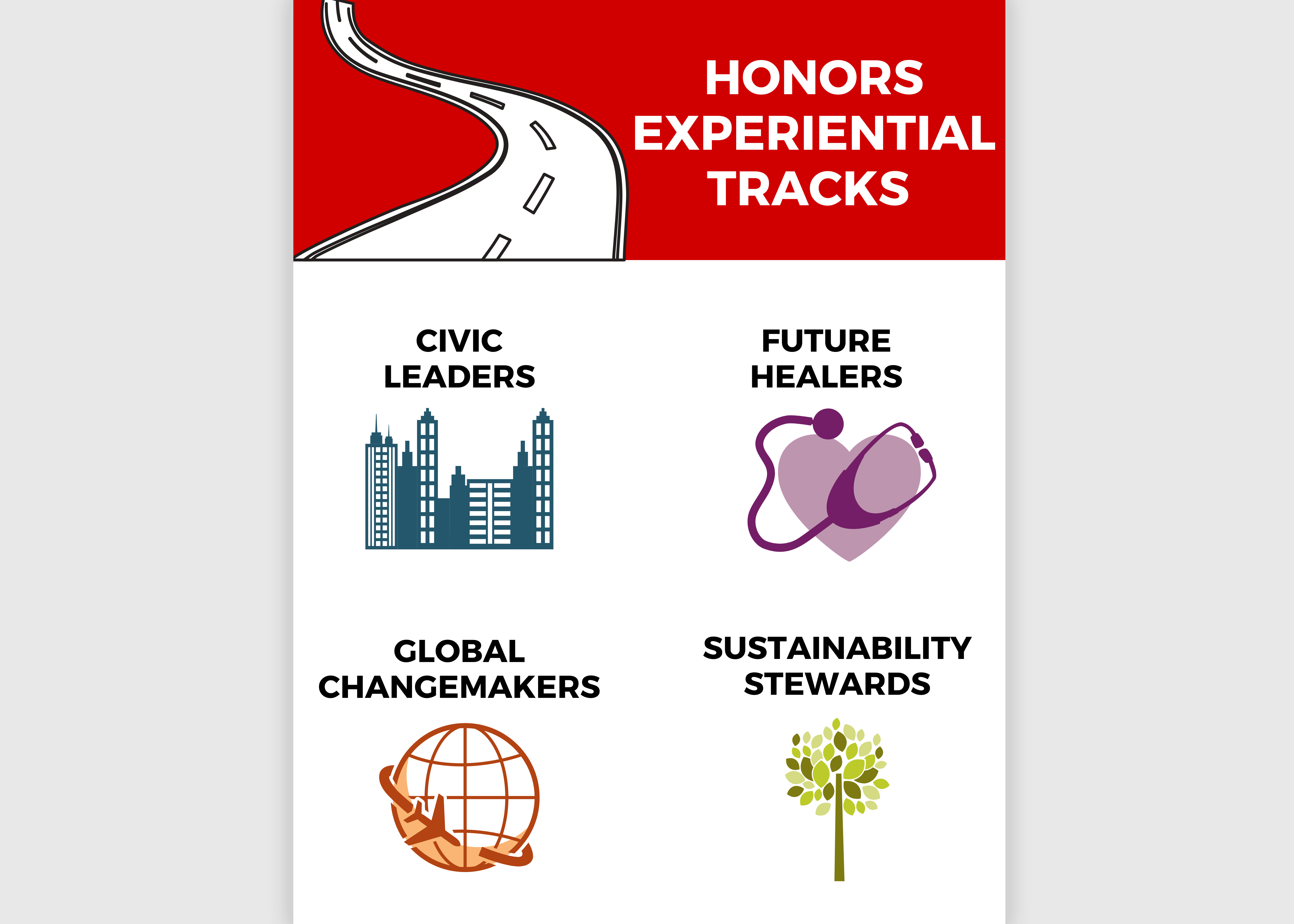 Students may choose from four tracks related to their interests.