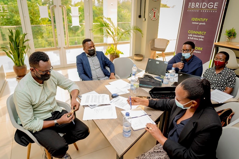  LHE fellows at RICA worked on a group activity while discussing a case study during one of the modules on best practices for financial management.