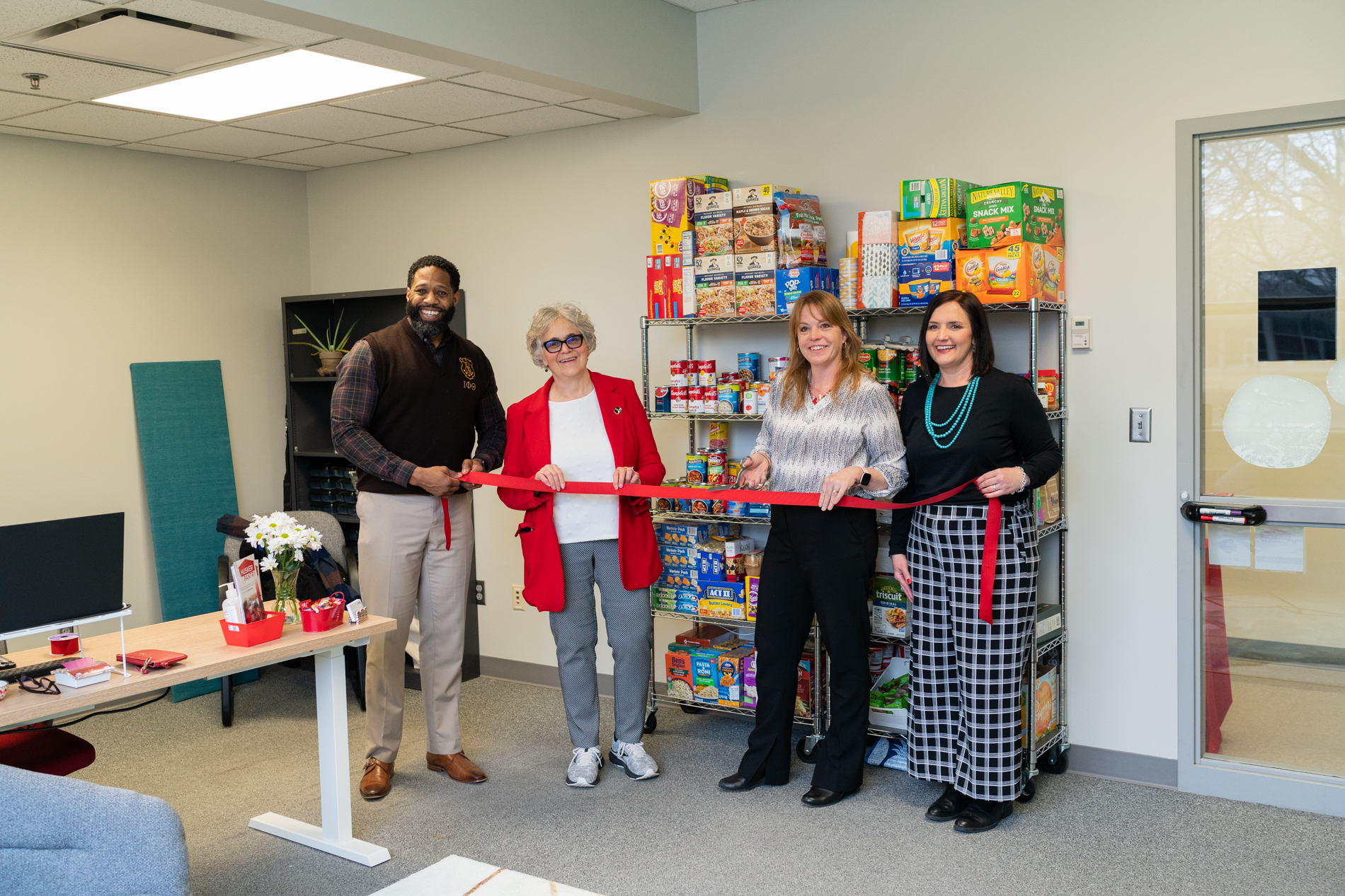 L-R: Kenji Madison (Big Red Resilience & Well Being Associate Director), Connie Boehm (Big Red Resilience & Well Being Director), Jackie Mattingly (Interim Associate Dean for Student Success) and Emily Griffin Overocker (Student Success Coordinator). 