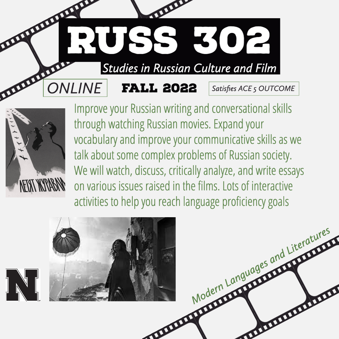 RUSS 302: Studies in Russian Culture and Film (ACE 5)