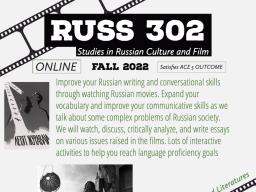 RUSS 302: Studies in Russian Culture and Film (ACE 5)