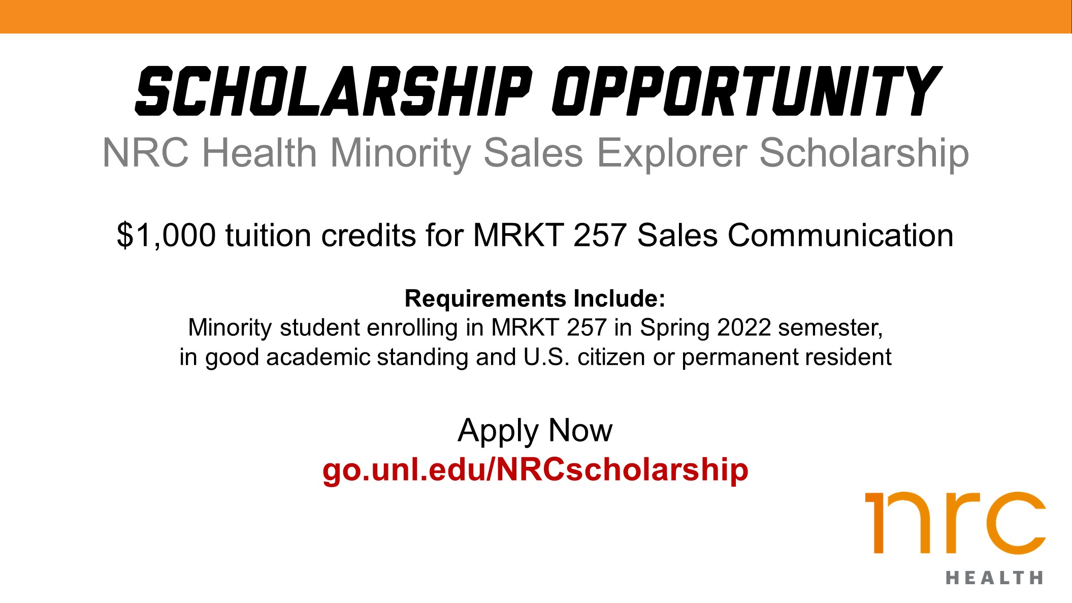 NRC Health Minority Sales Explorer Scholarship