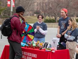 BRRWB volunteers hosting a program on campus aimed at teaching their peers how to check in with someone and provide them with resources to offer support. 