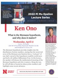 Pi Mu Epsilon Lecture on April 13!