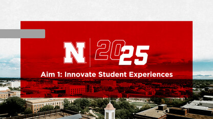 The first video is focused on what is colloquially known as “Aim One,” which calls for the university to “innovate student experiences that prepare graduates to be life-long learners and contributors to the workforce in Nebraska and the world.”