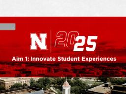 The first videois focused on what is colloquially known as “Aim One,” which calls for the university to “innovate student experiences that prepare graduates to be life-long learners and contributors to the workforce in Nebraska and the world.”