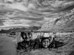 Chip Thomas, “Rose Hurley with her great grandson,” 20” x 30”.