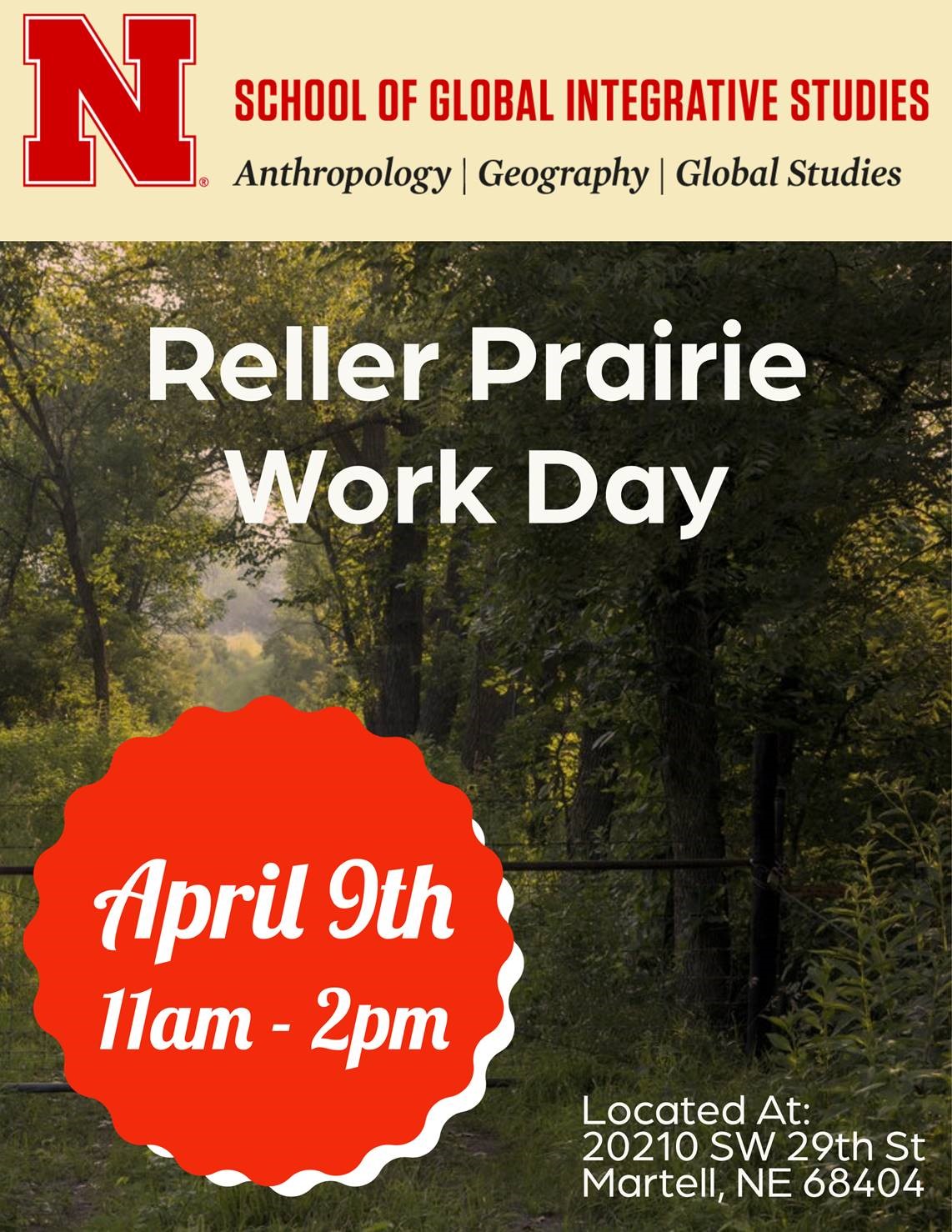 Join us for a Reller Prairie Work Day this Saturday!
