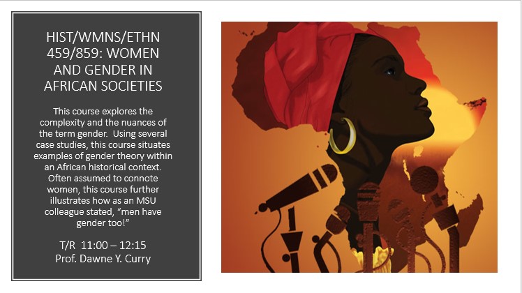 HIST/WMNS/ETHN 459/859: Women and Gender in African Societies
