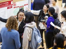 Undergraduate students present their research and creative activities projects at the 2019 Spring Research Fair.