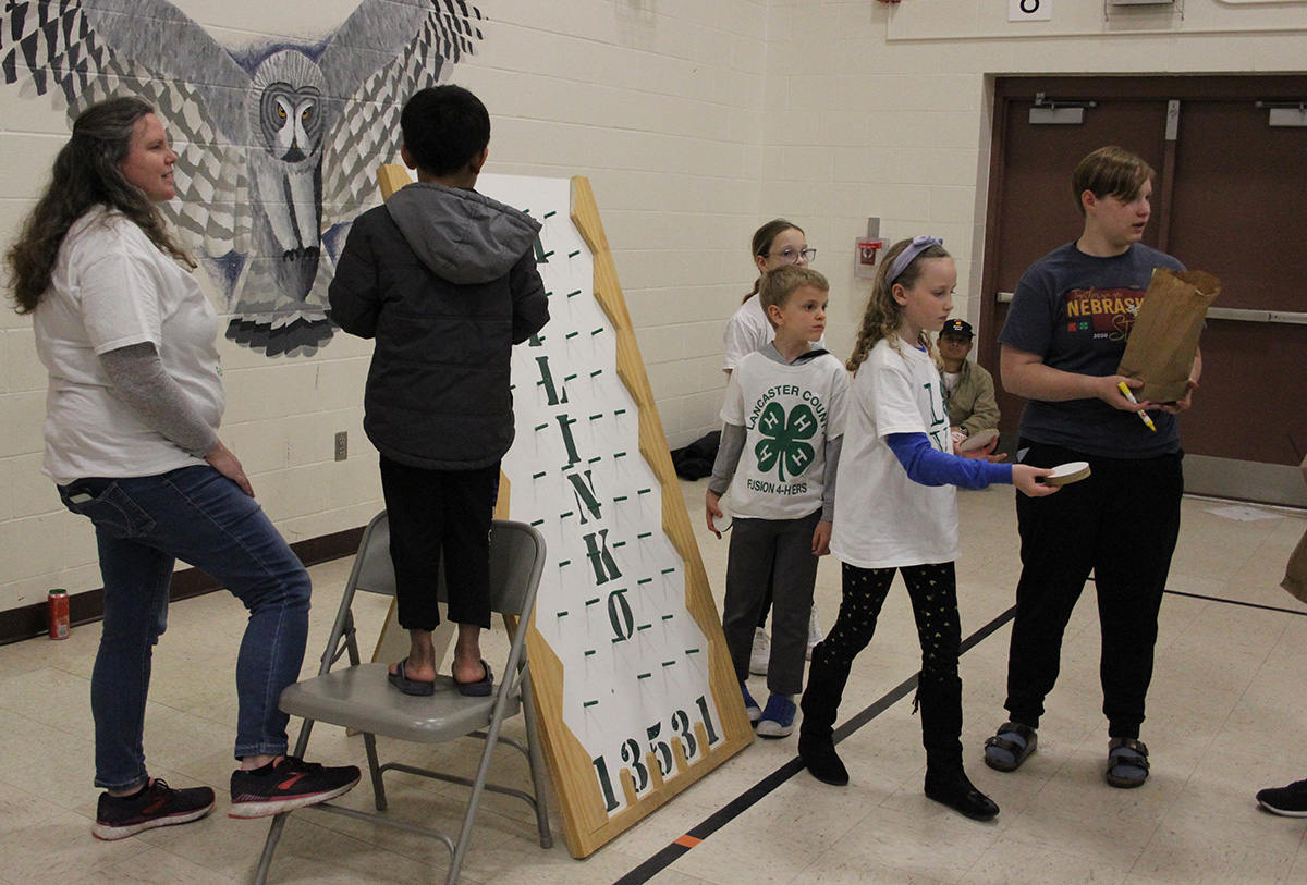 Fusion 4-H’ers 4-H club staffed a Plinko board game.