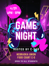 cSAB Game Night Poster