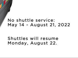 The College of Engineering N-E Ride shuttle between City Campus and Scott Campus will not be in service this summer. The shuttles will end May 14 and resume on the first day of fall classes: Monday, August 22.