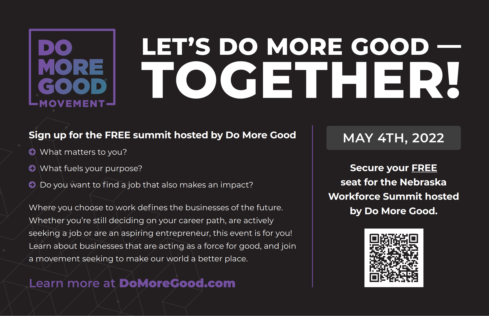 Sign up for the FREE summit hosted by Do More Good!