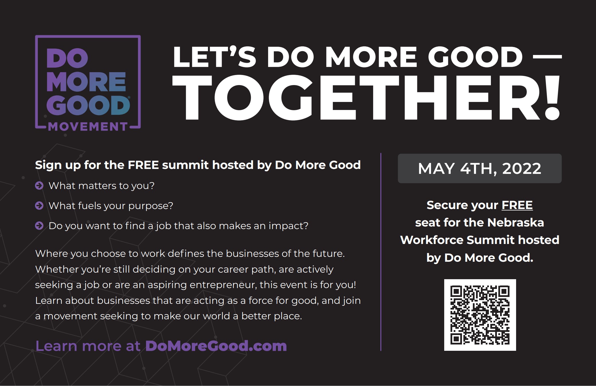 Do More Good Movement - Nebraska Workforce Summit